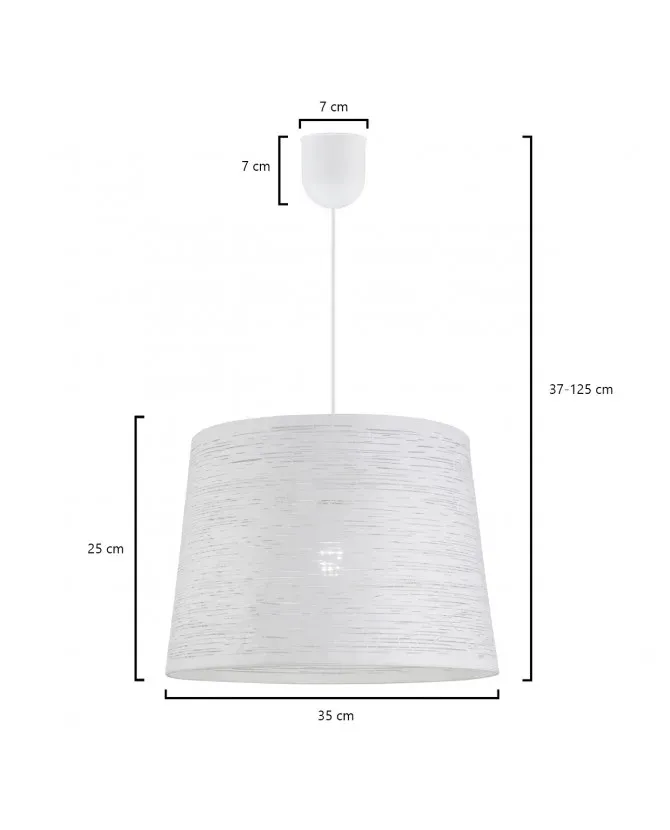 Lámpara colgante Tulón en Metal Blanco | Lámparas Modernas - Imagen 3