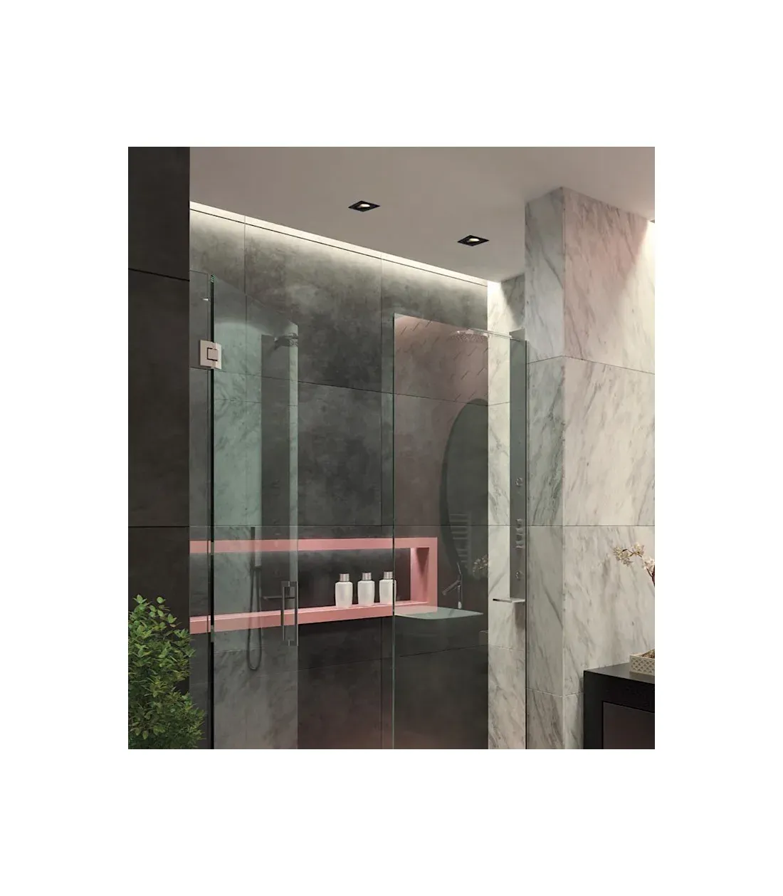 Foco empotrable GU10 Tavira cuadrado IP54 85mm - Imagen 5