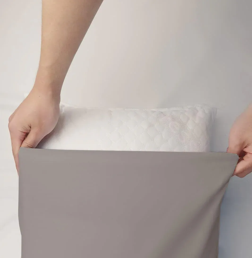 Funda De Almohada Con Diversos Tamaño 50% Poliéster 50% Algodón Gris Claro - Imagen 4