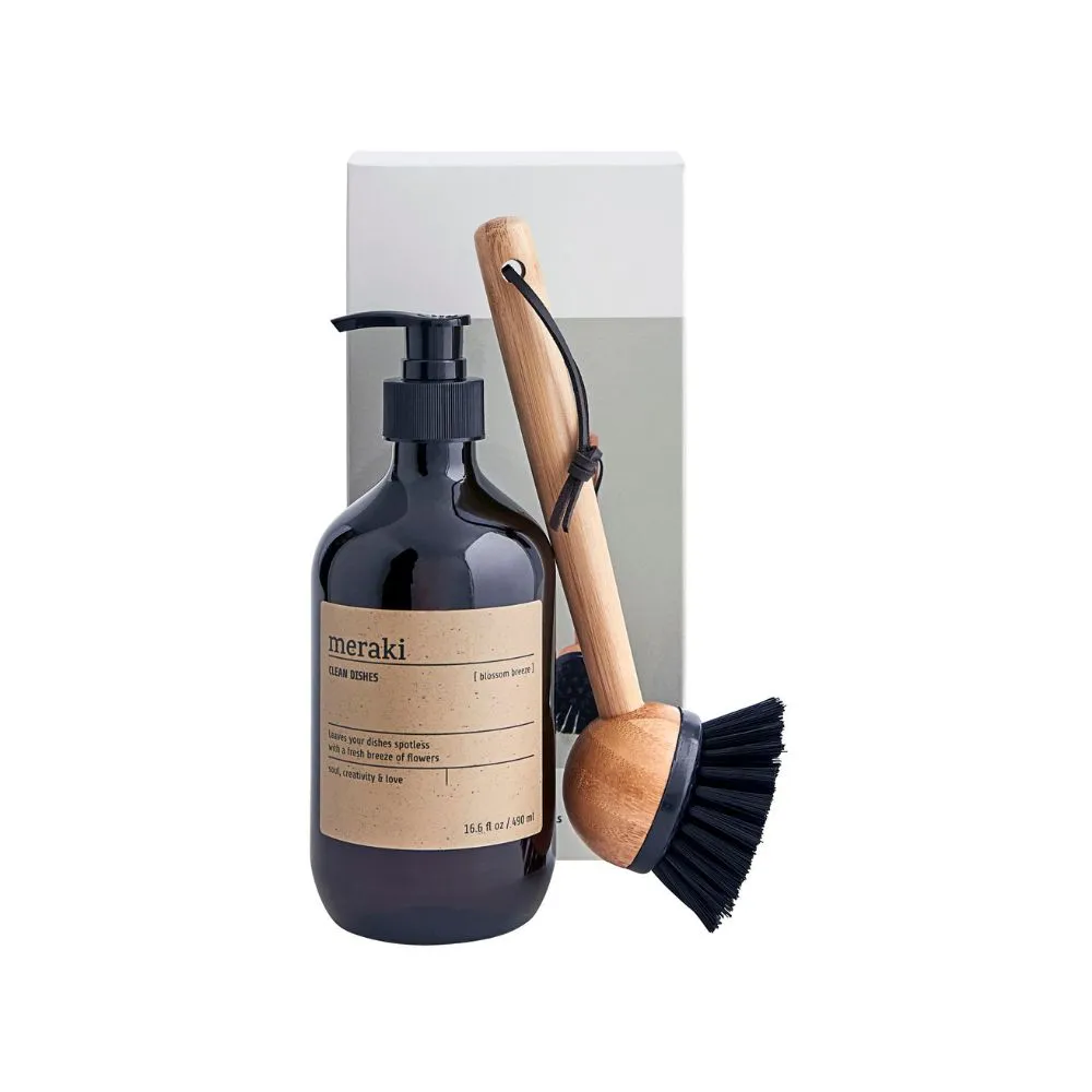 Kit de jabón y cepillo para platos Blossom Breeze White