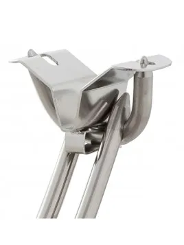 Jamonero Afinox PRIMUS «REGIO» base ACERO BRILLO semiesfera bañada en oro - Imagen 4