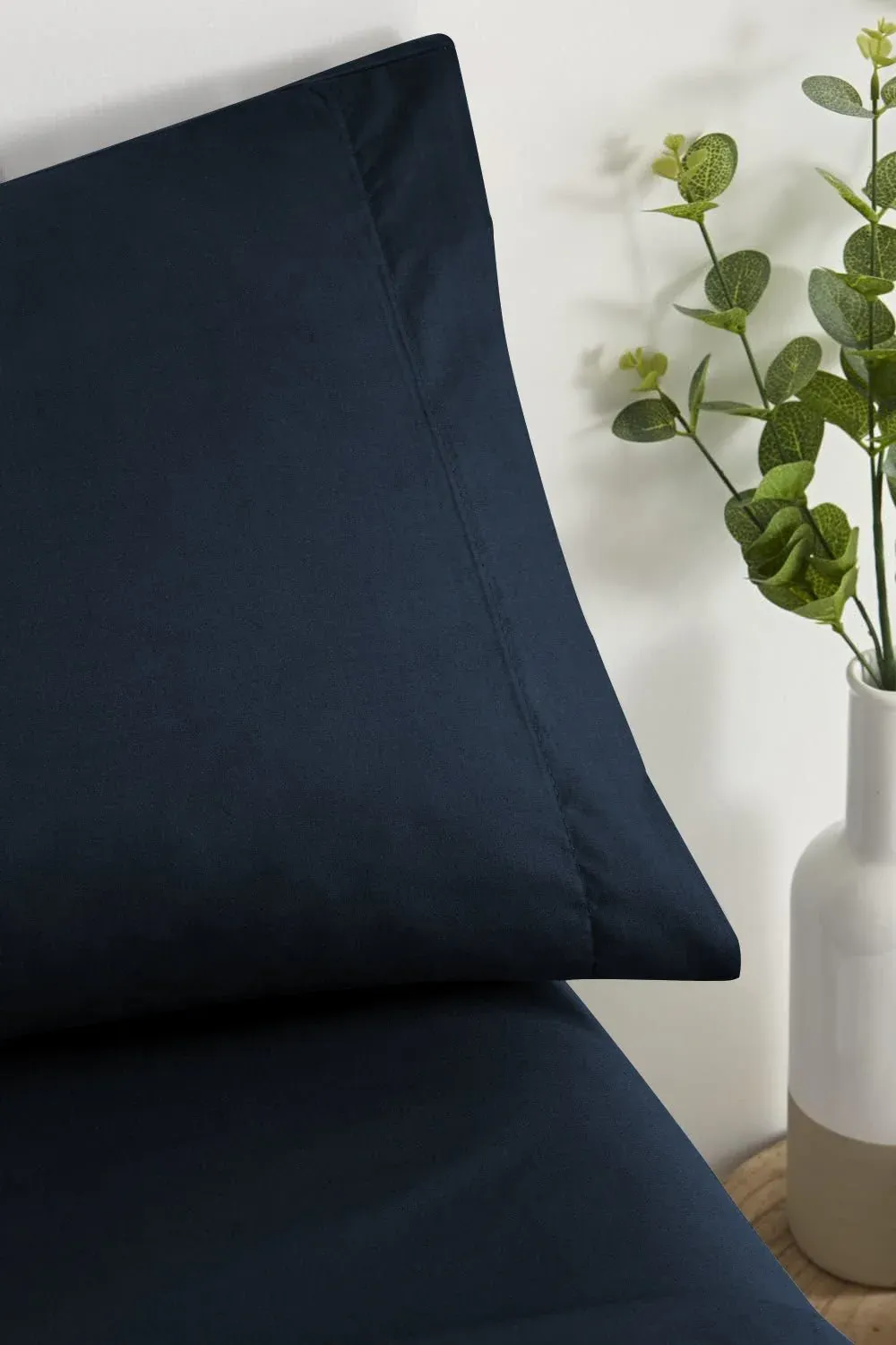 Juego De Sabana 50% Poliéster 50%Algodón Azul Oscuro