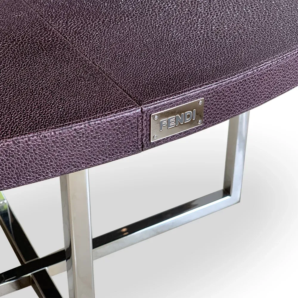 Mesa de centro ovalada de galuchat de Fendi Casa - Imagen 2