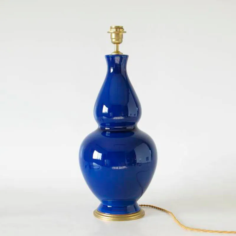 Lámpara cerámica en azul cobalto