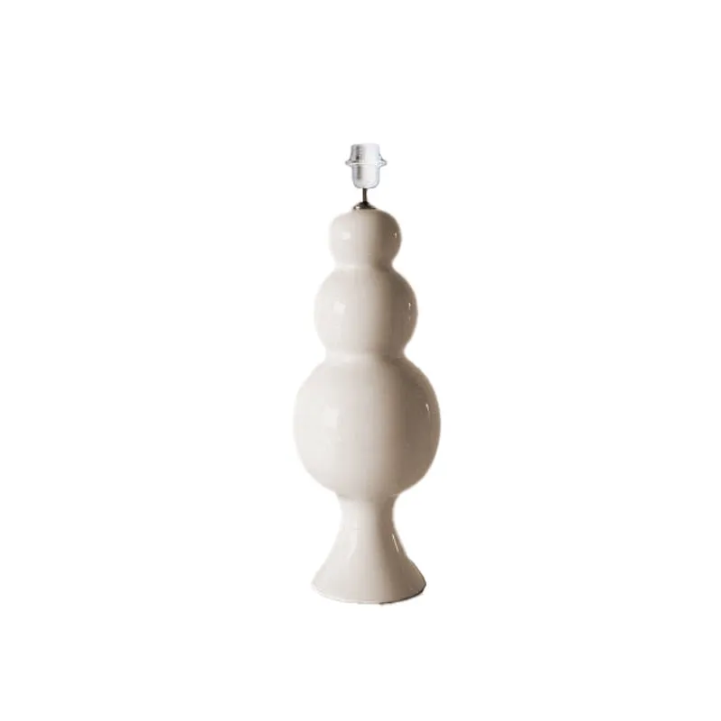 Lámpara cerámica con tres bolas en piedra