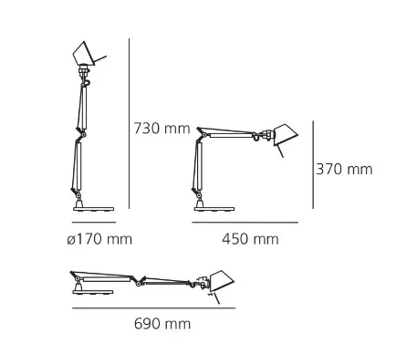 Lámpara de mesa Tolomeo en aluminio y acero Black - Imagen 4