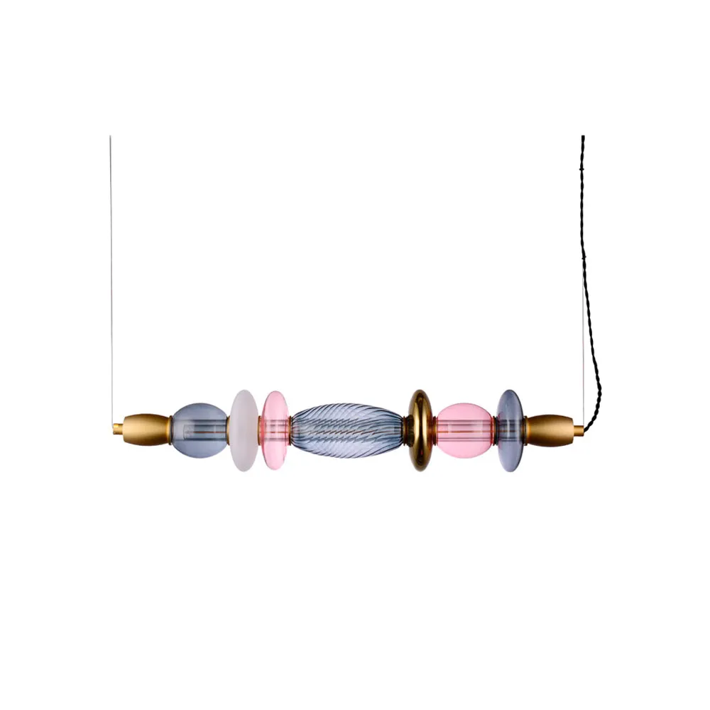 Lámpara Leonor de cristal de colores