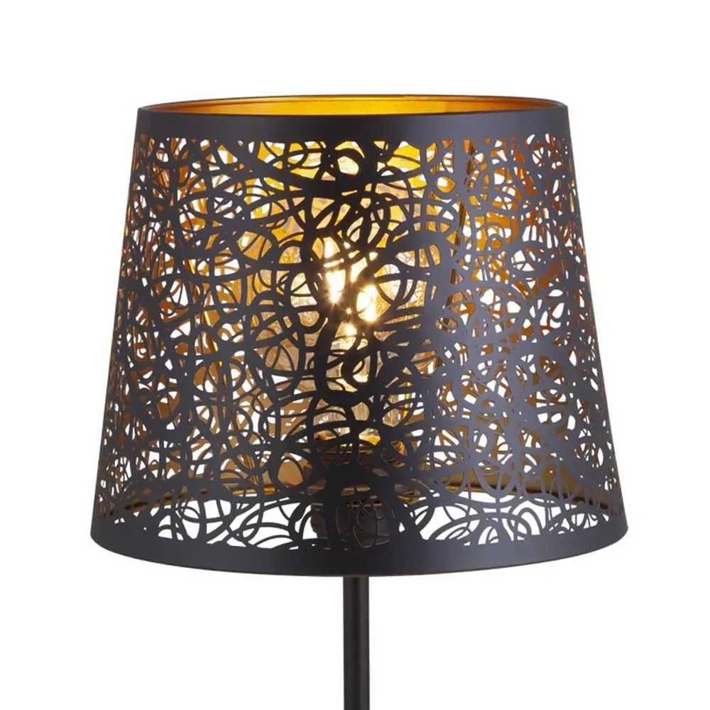 Lámpara de Sobremesa GRASSE de Metal en Negro y Oro Mate – Elegancia y Estilo - Imagen 2