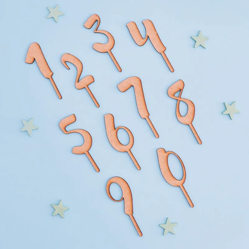 Números mini para cumpleaños