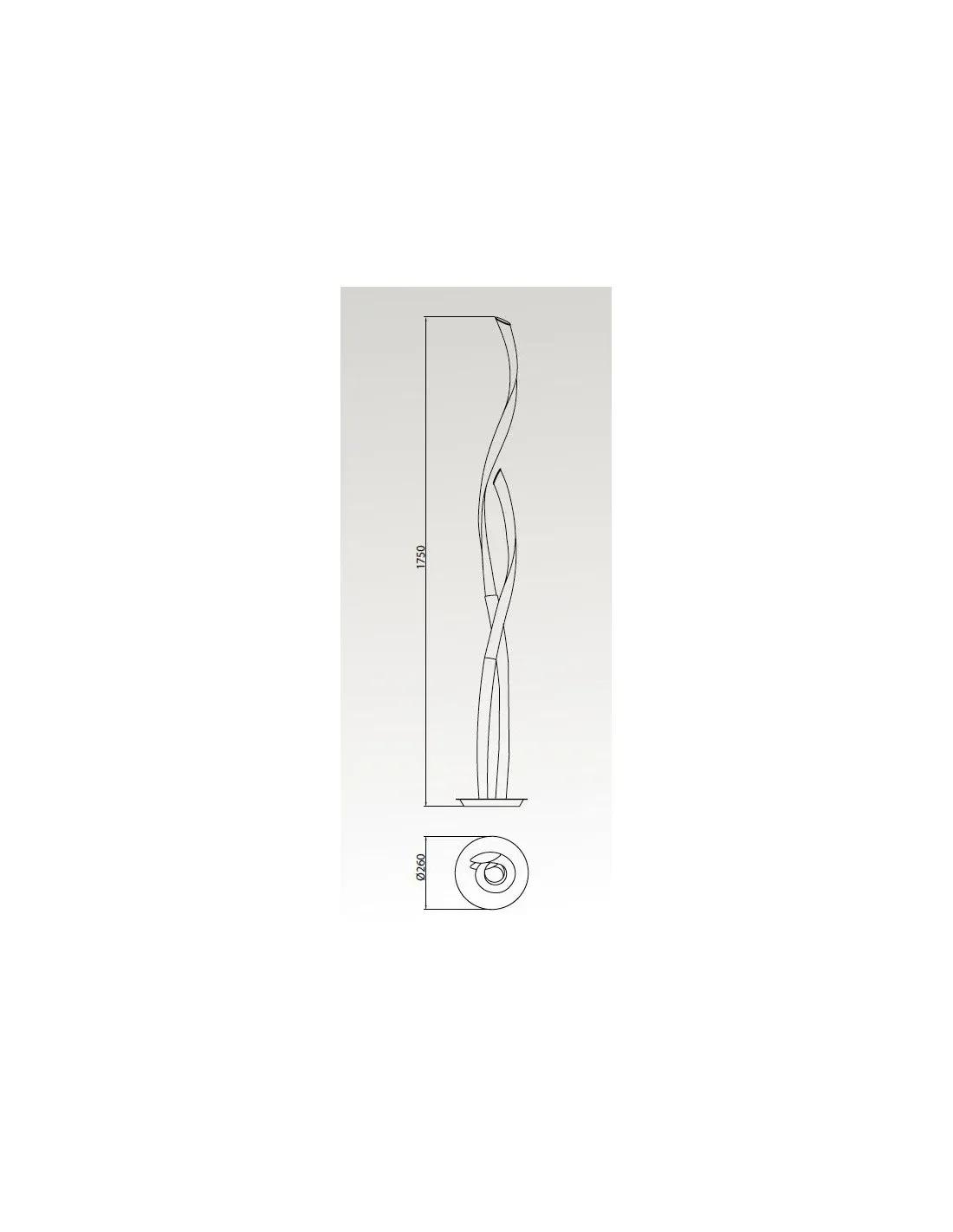 Pie de Salón LED Dimable 30W Armonía Titanio - Imagen 4