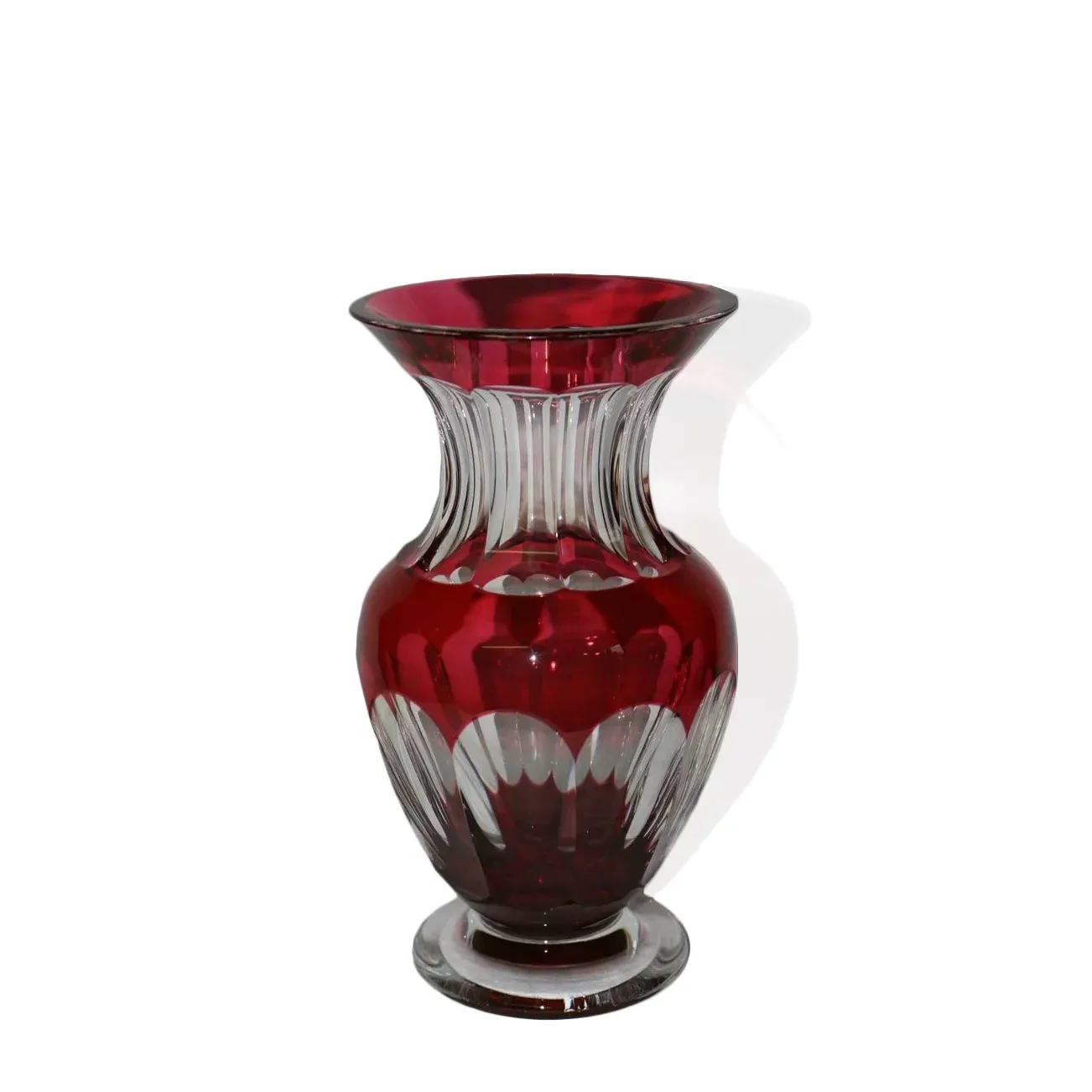 Jarrón Bristol de cristal rojo de Saint Louis