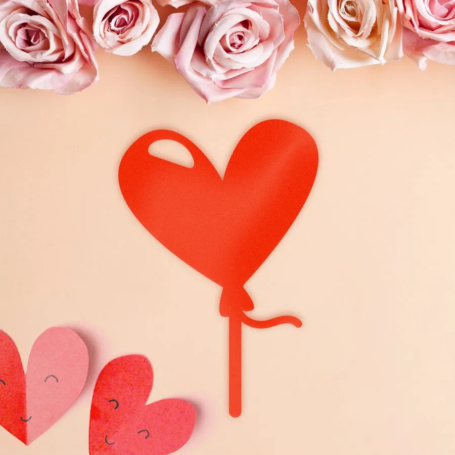 Topper San Valentín Corazón globo