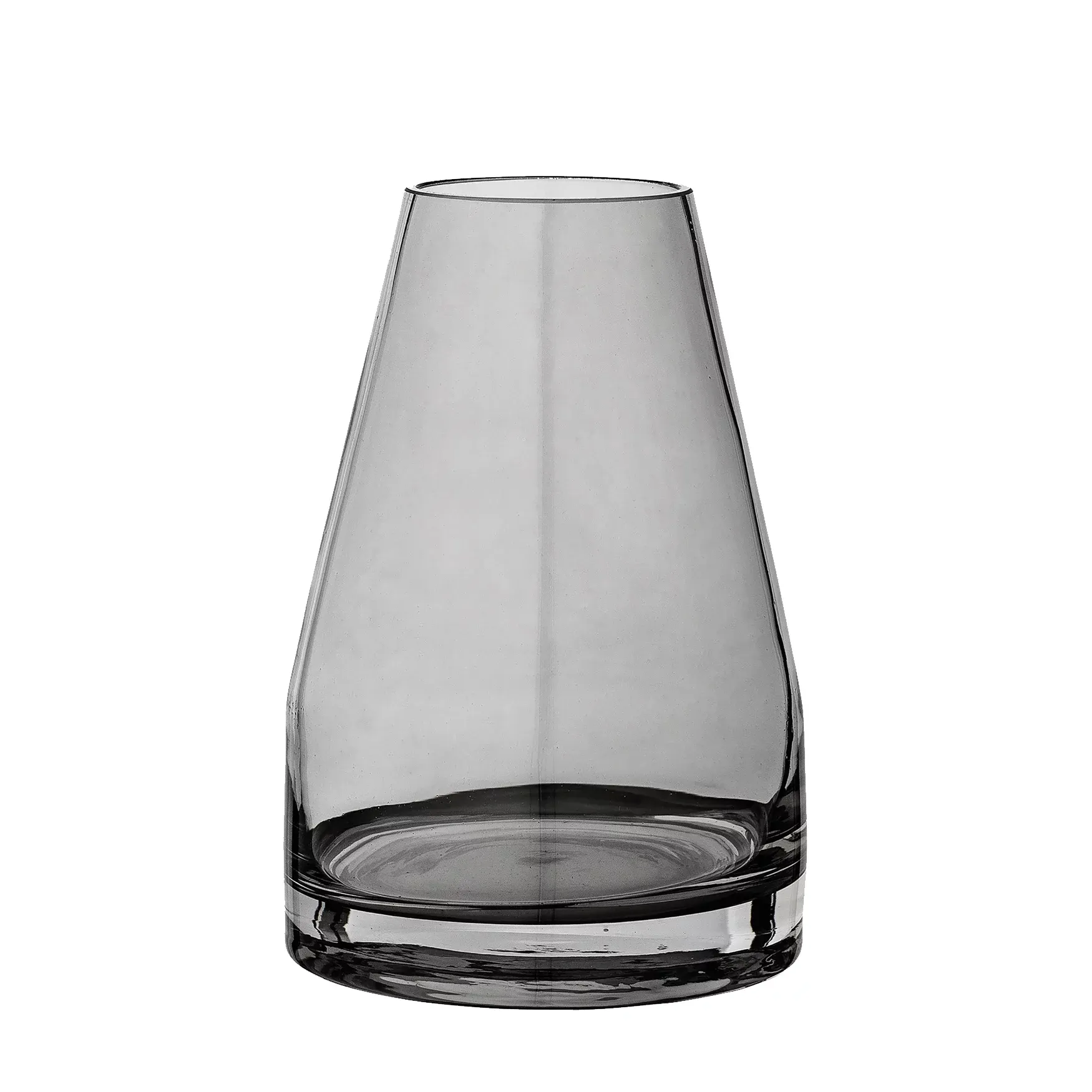 Florero de cristal negro