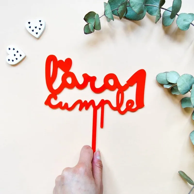 Topper personalizado 2 líneas – Cumpleaños - Imagen 3