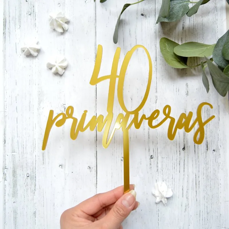 Topper número + primaveras