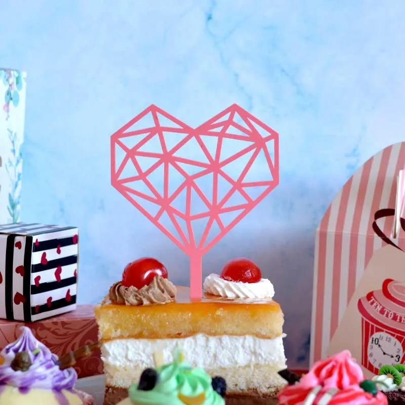 Topper corazón origami especial San Valentín