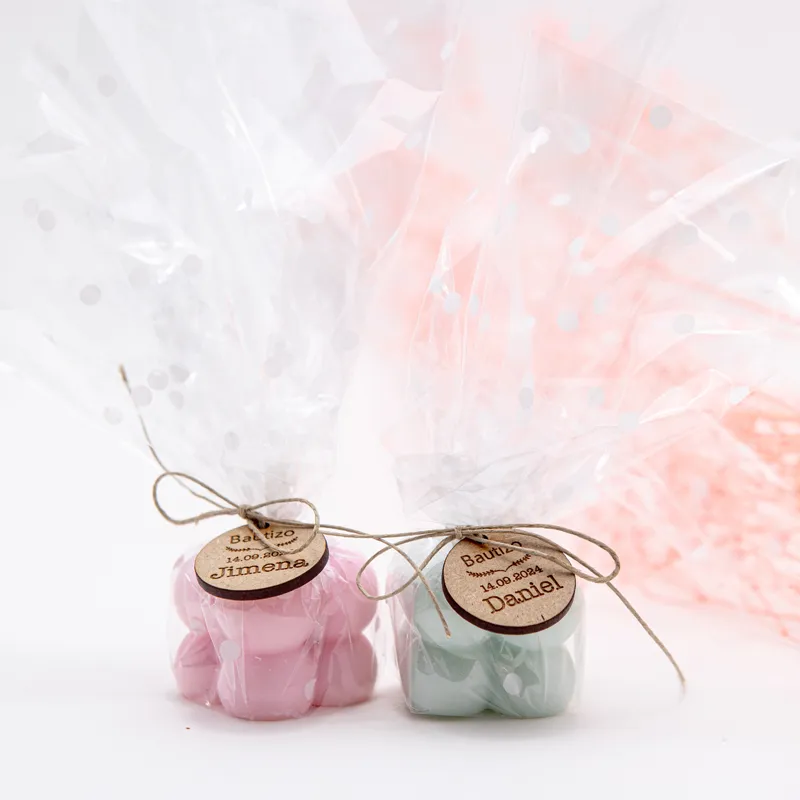 Vela de bolitas personalizada