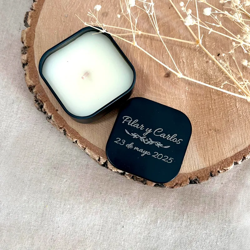 Vela metal personalizada detalle invitados - Imagen 2