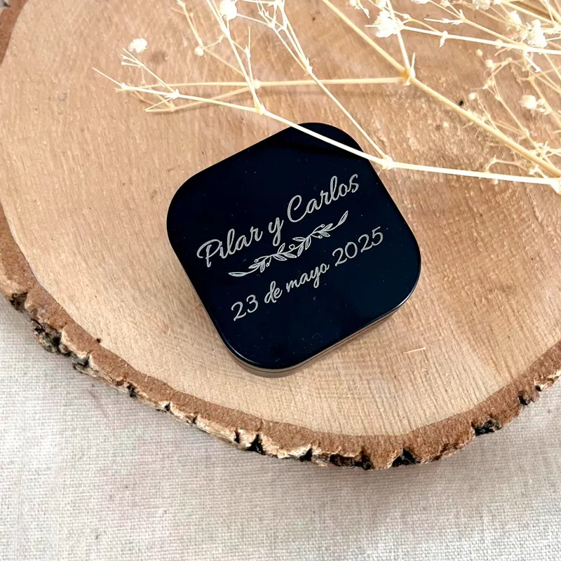 Vela metal personalizada detalle invitados - Imagen 3