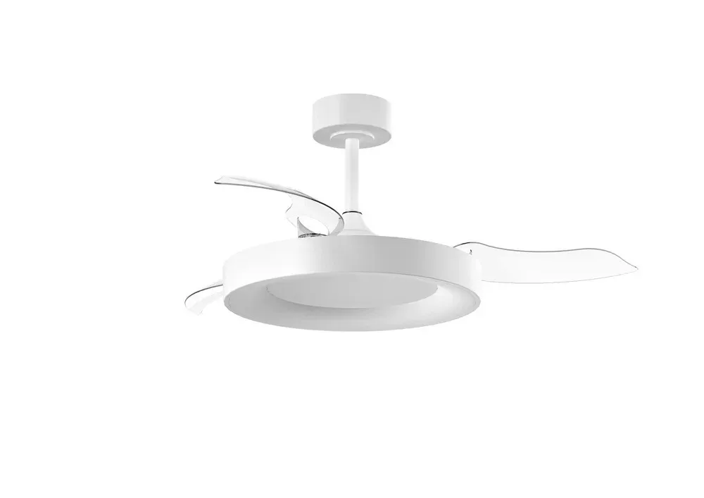 Ventilador de Techo DC Retráctil Lisboa Blanco con LED Regulable – Modelos Estándar y Mini