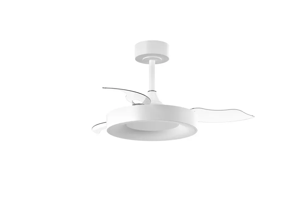 Ventilador de Techo DC Retráctil Lisboa Blanco con LED Regulable – Modelos Estándar y Mini - Imagen 2