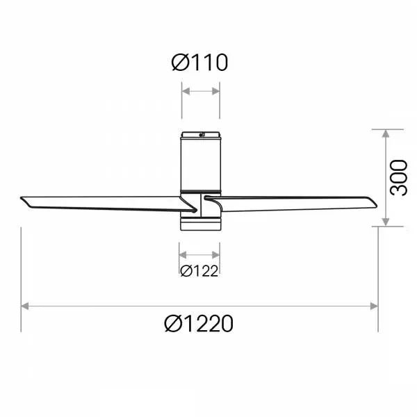 Ventilador de Techo Up-Down con Luz LED Regulable y Aspas Transparentes - Imagen 4