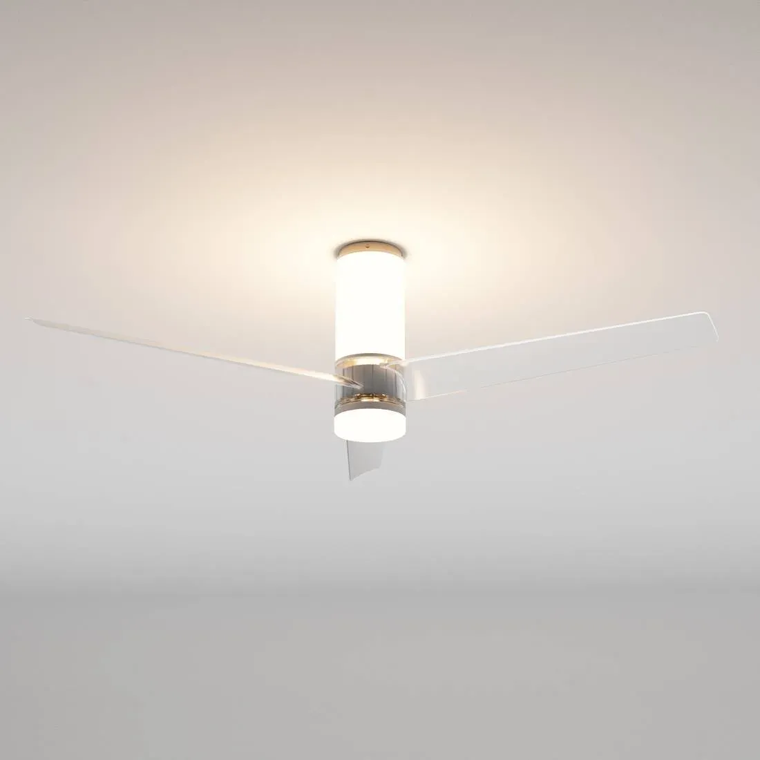 Ventilador de Techo Up-Down con Luz LED Regulable y Aspas Transparentes