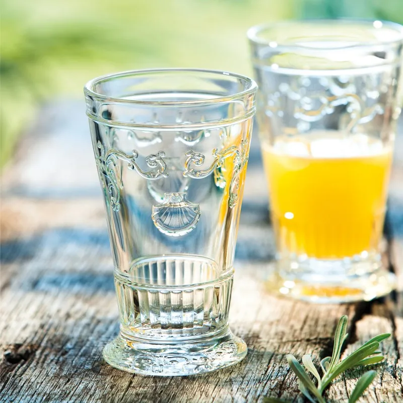 Vaso Largo Versailles – Pack de 6 – Transparente – Cristal Francés